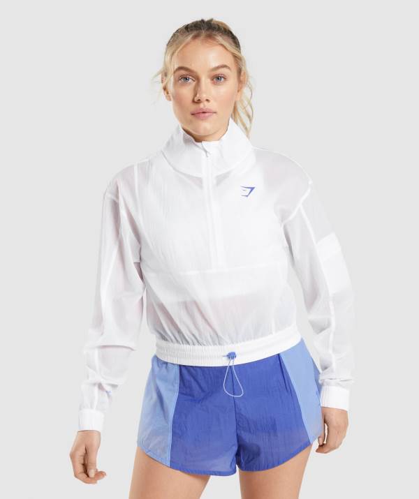 Damske Bundy Gymshark Pulse Woven Biele | JZ0874239